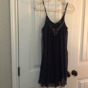 Purple Beaded Express Cocktail Dress